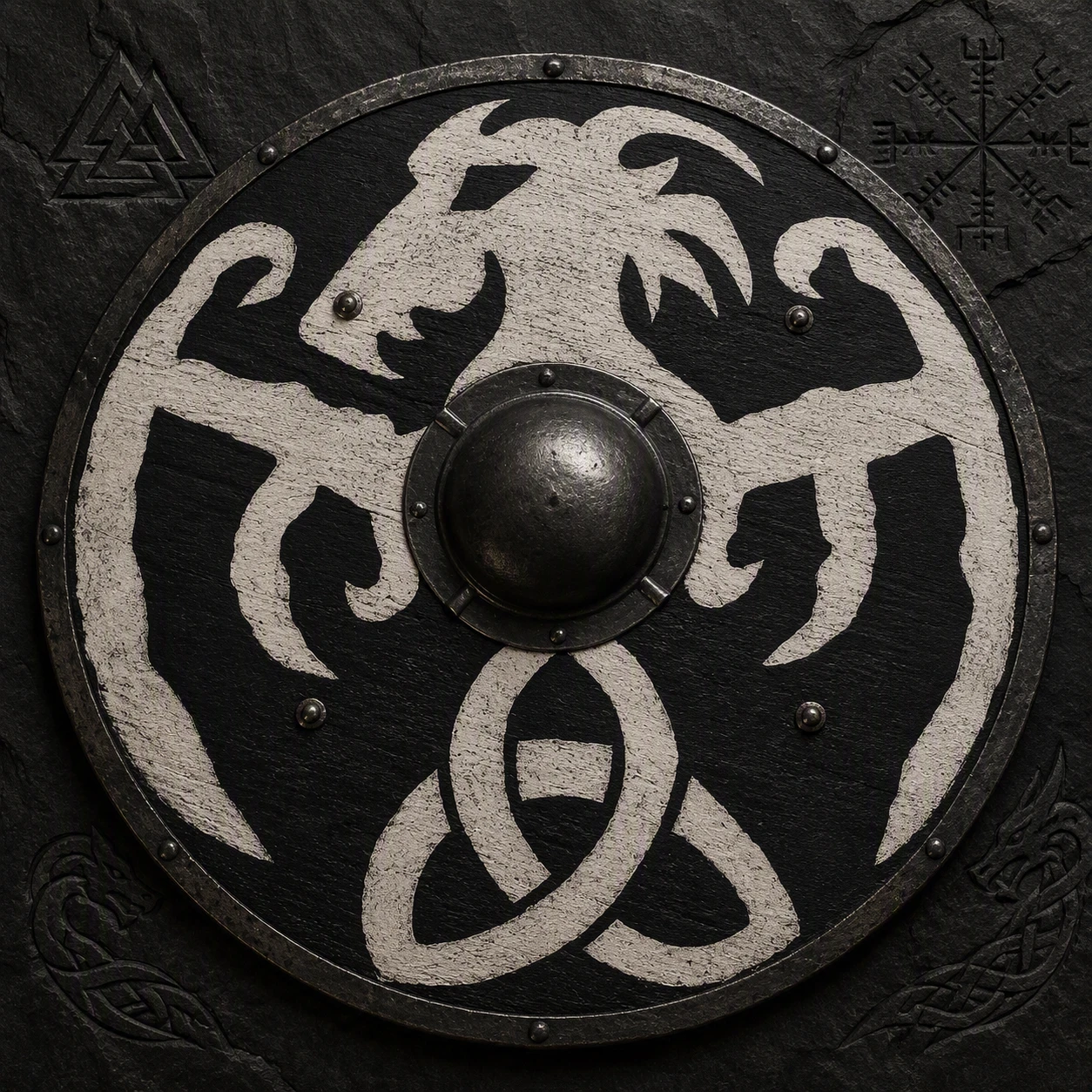 Dragon Head Viking Coaster Set