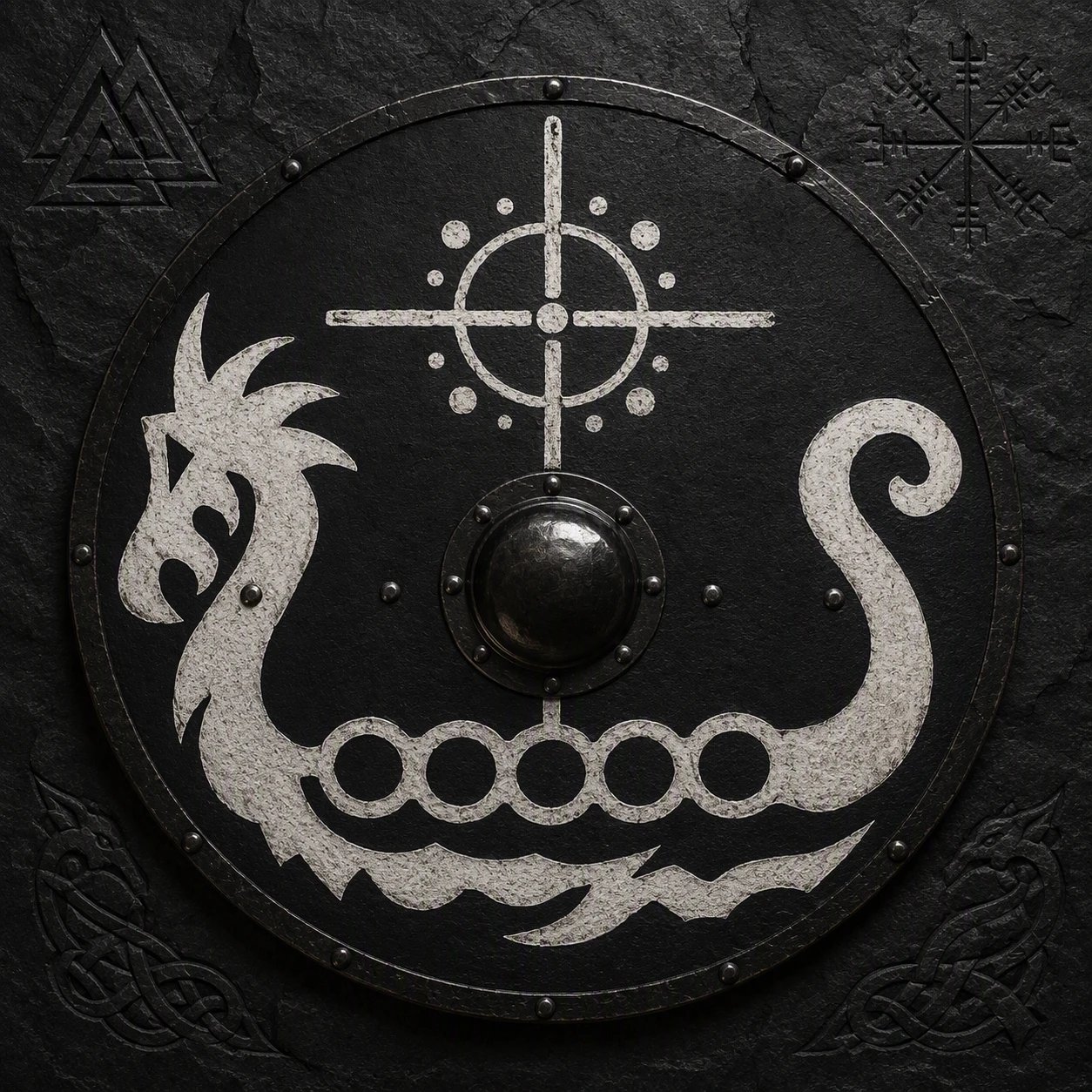 Dragon Head Viking Coaster Set