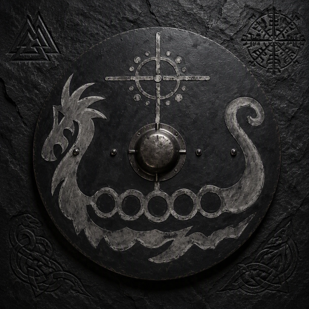 Dragon Head Viking Coaster Set