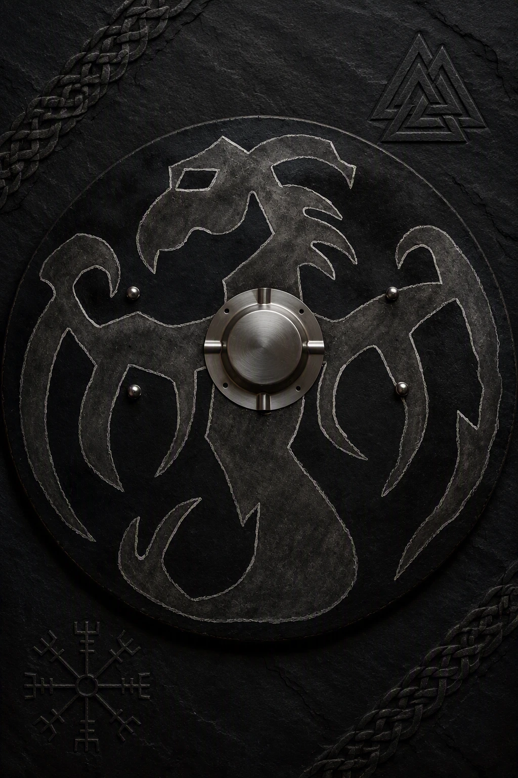 Dragon Head Viking Coaster Set