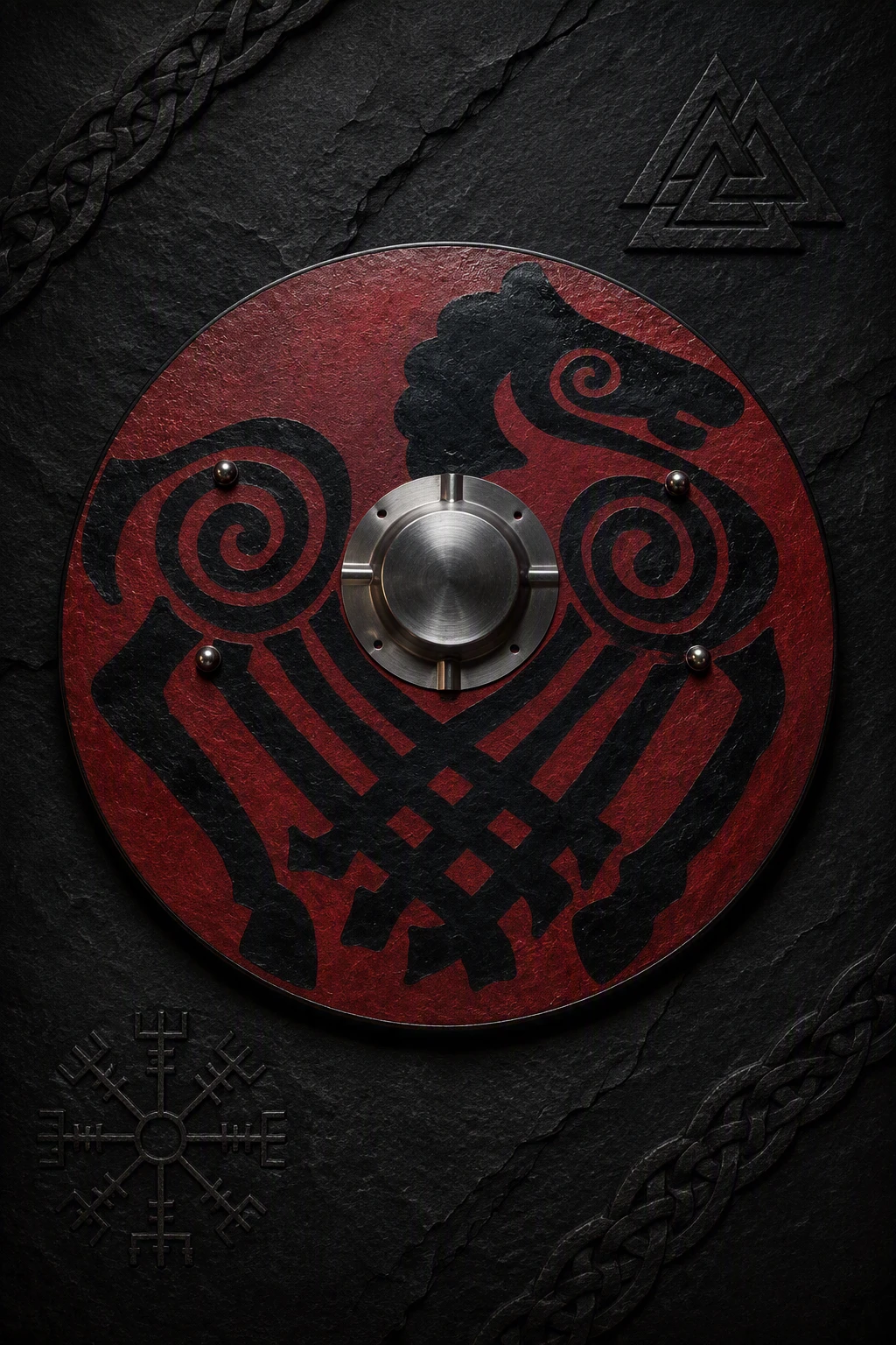 Dragon Head Viking Coaster Set